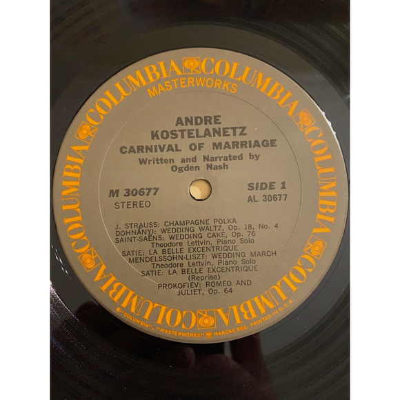 Andre Kostelanetz Carnival of Marriage Nutcracker Suite LP Columbia Promo VG+ - Picture 5 of 7